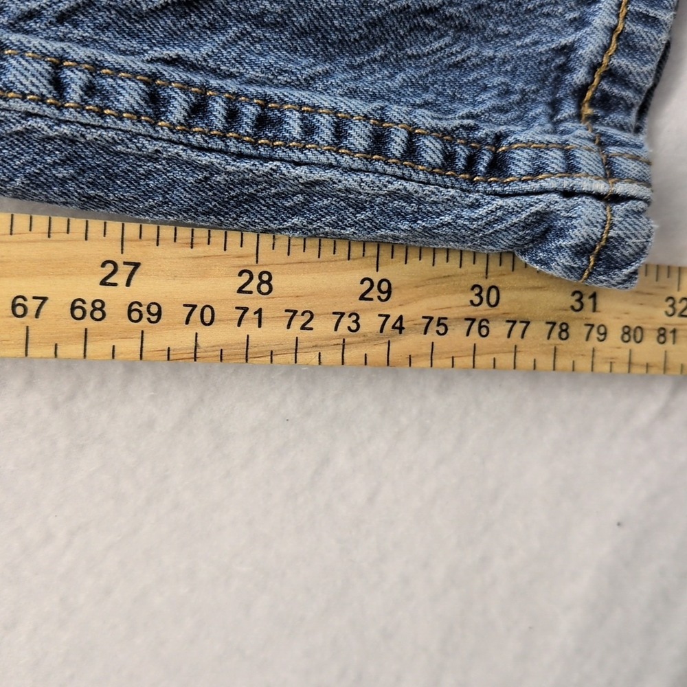 Vintage Levis Jeans Mens Blue 527 Boot Cut Slim Low Rise Denim Pants Y2K Worn‎ - Picture 5 of 9